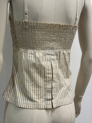 2000s Dolce & Gabbana pinstripe corset top