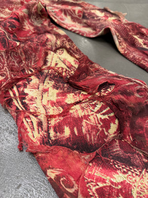 A/W2002 Roberto Cavalli double layer distressed pants