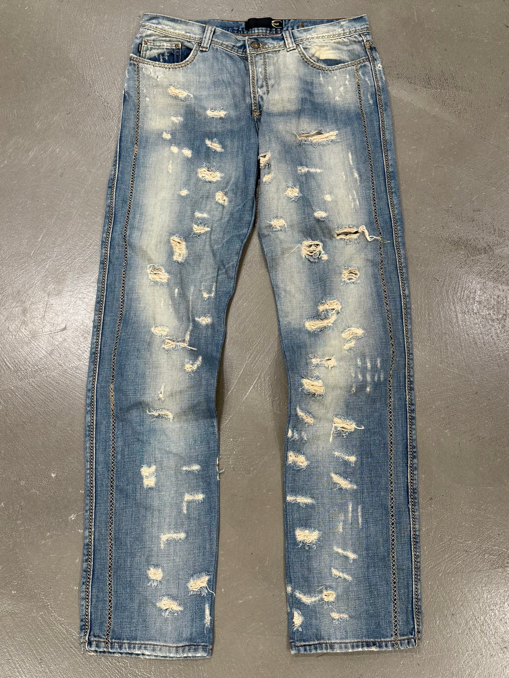2000s Cavalli distressed destroyed jeans