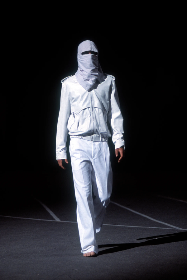 S/S2002 Raf Simons runway police cargo leather bomber jacket