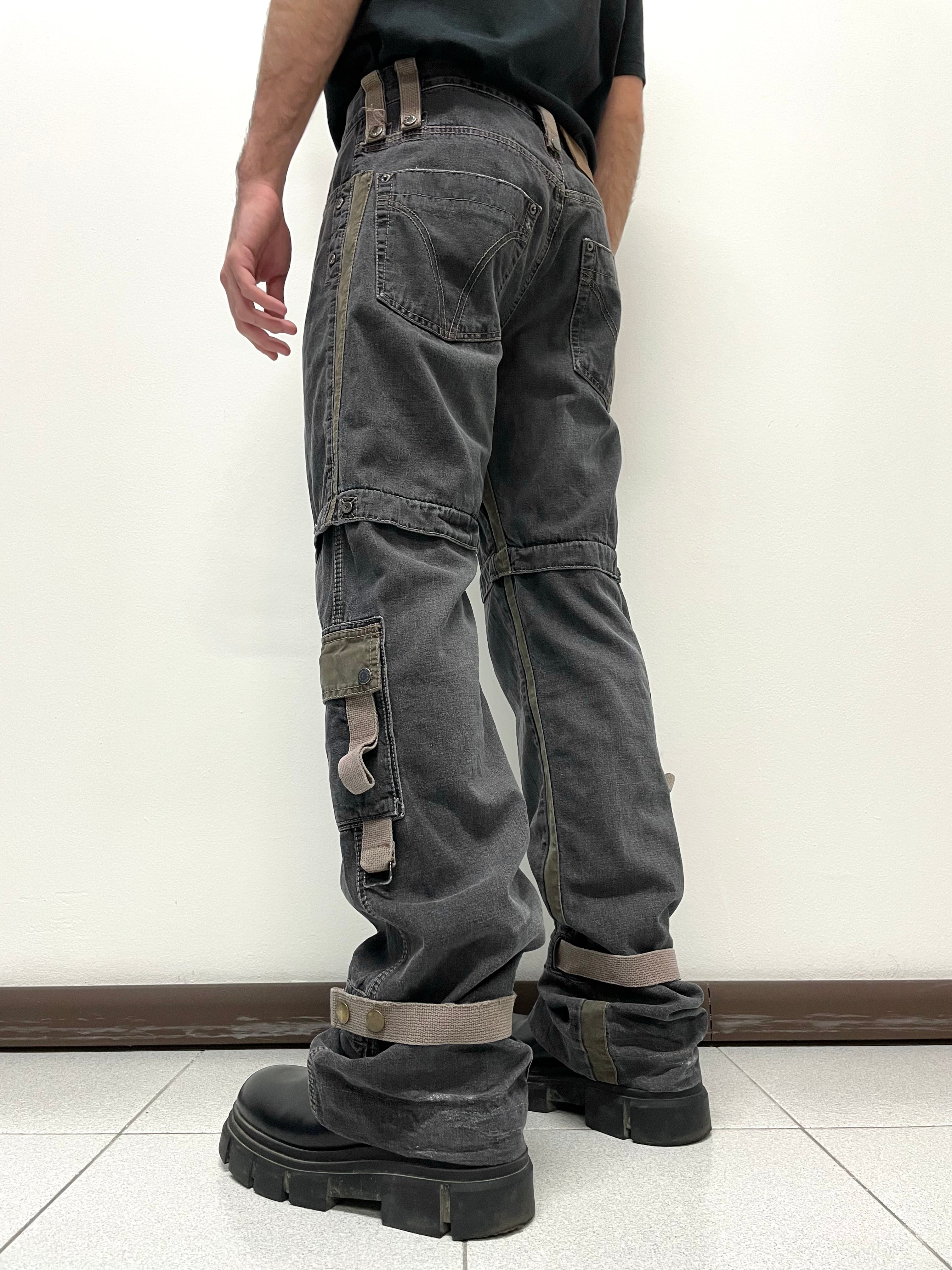 全国総量無料で 00s D&G pants cargo bondage archive ワークパンツ