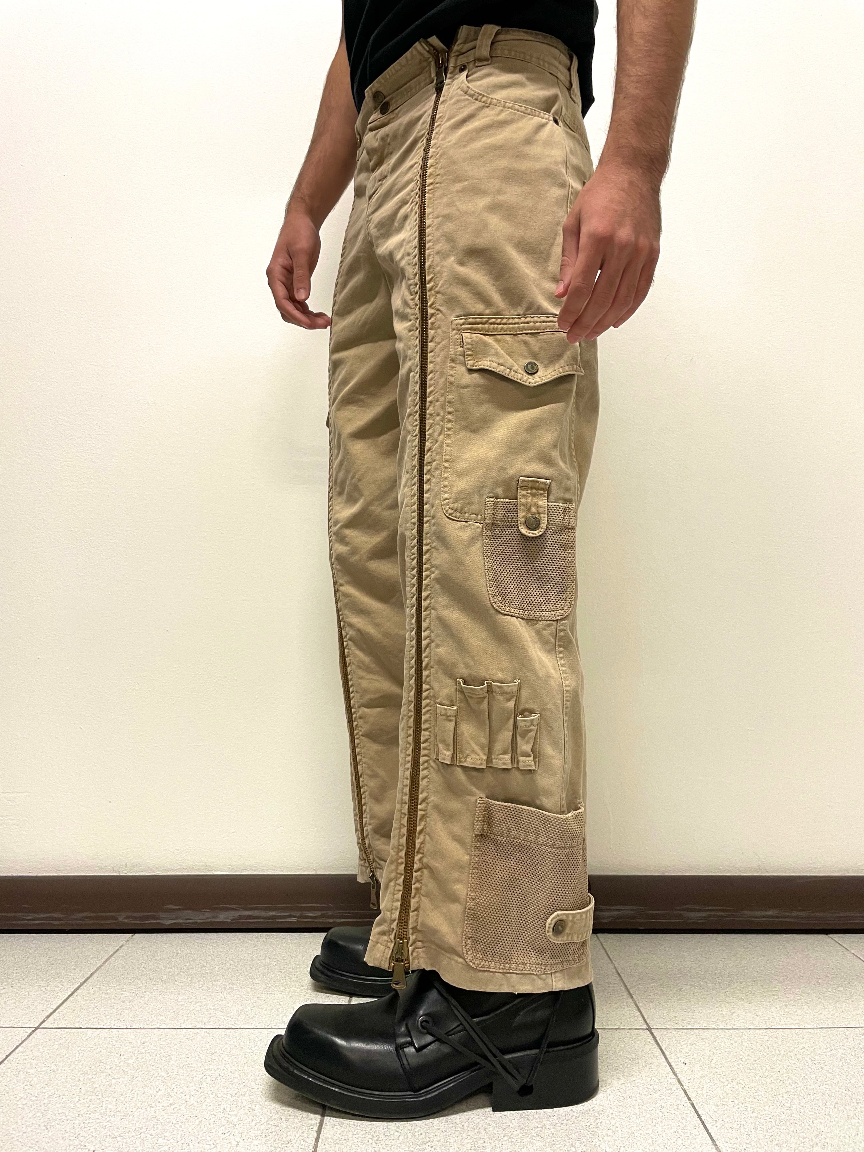 2004 Dolce & Gabbana full zipper cargo multi pockets pants 2004 Dolce & Gabbana full zipper cargo multi pockets pants