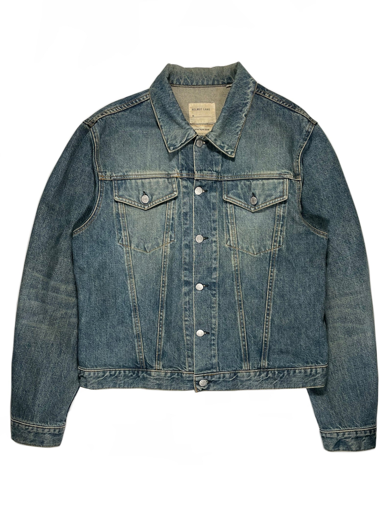 Helmut lang distressed denim jacket best sale