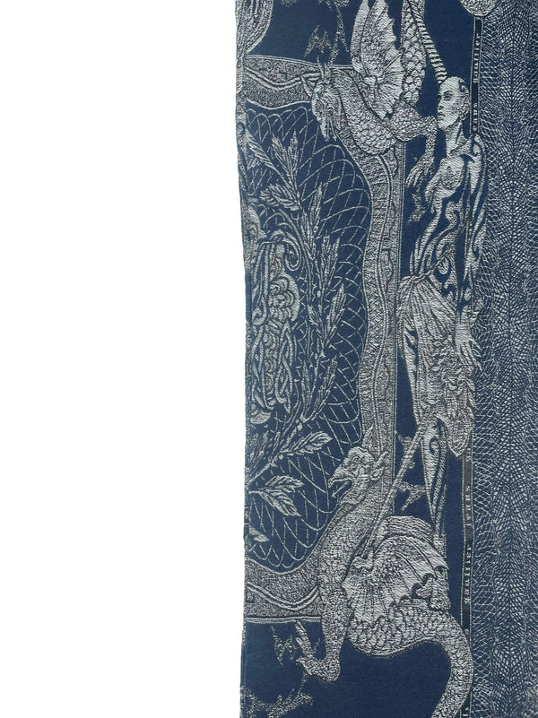 AW1994 Jean Paul Gaultier Dragon Slayer jacquard tattoo denim