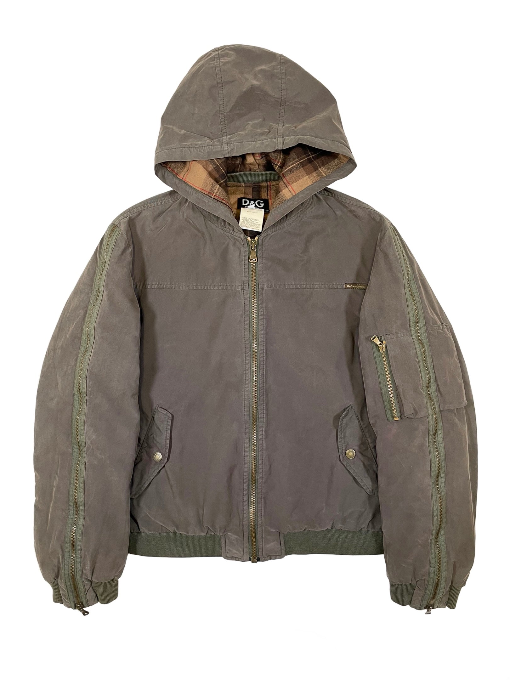 DOLCE and GABBANA 1990's 'D&G' TAPE LOGO JACKET For Sale at