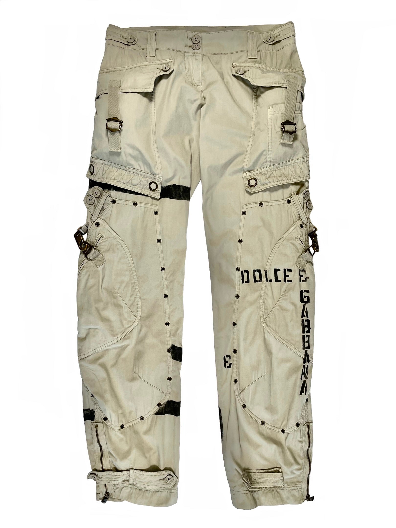 2000's Dolce & Gabbana bondage military cargo pants – elevated