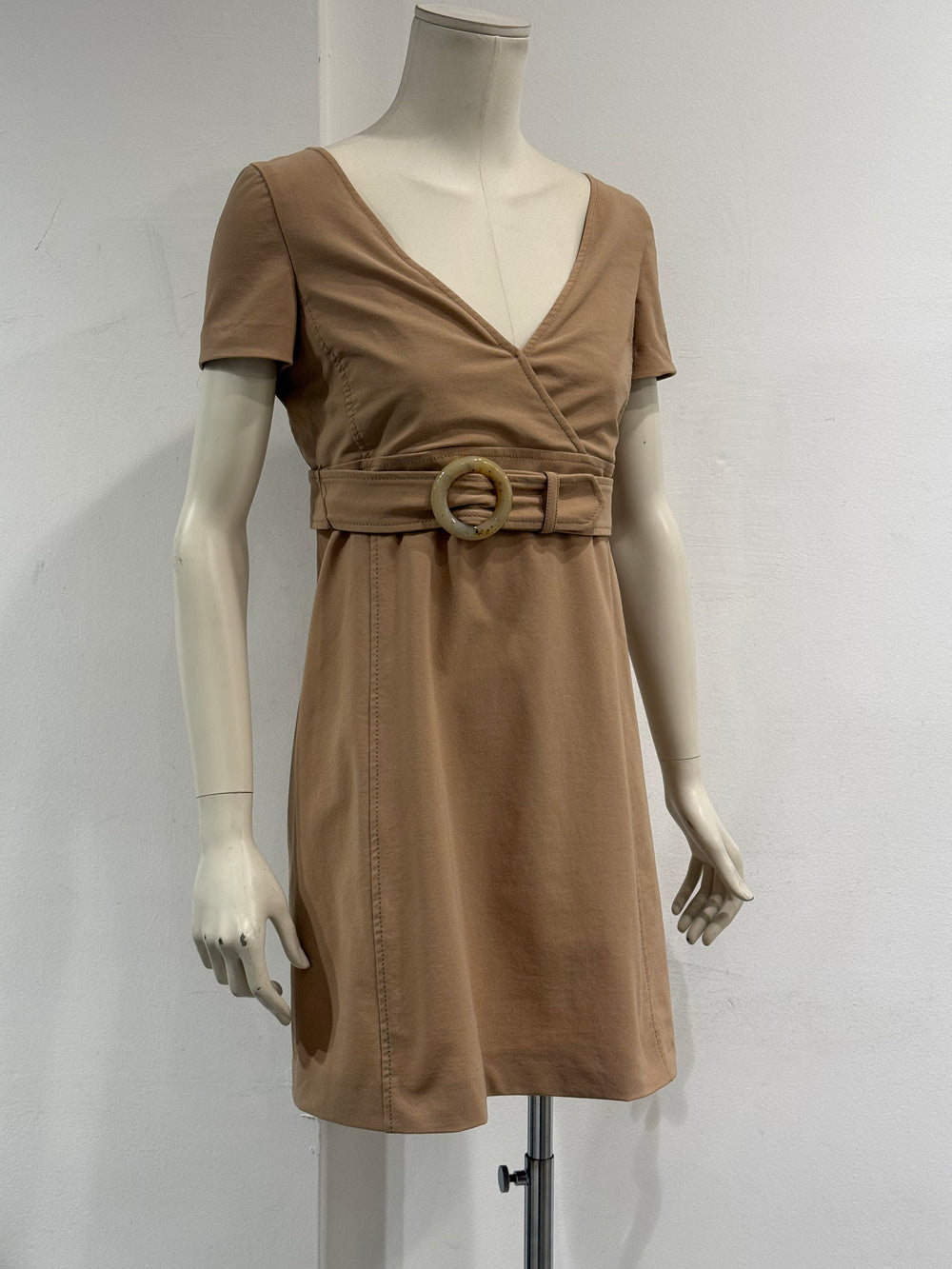 1997 Prada belted safari midi dress