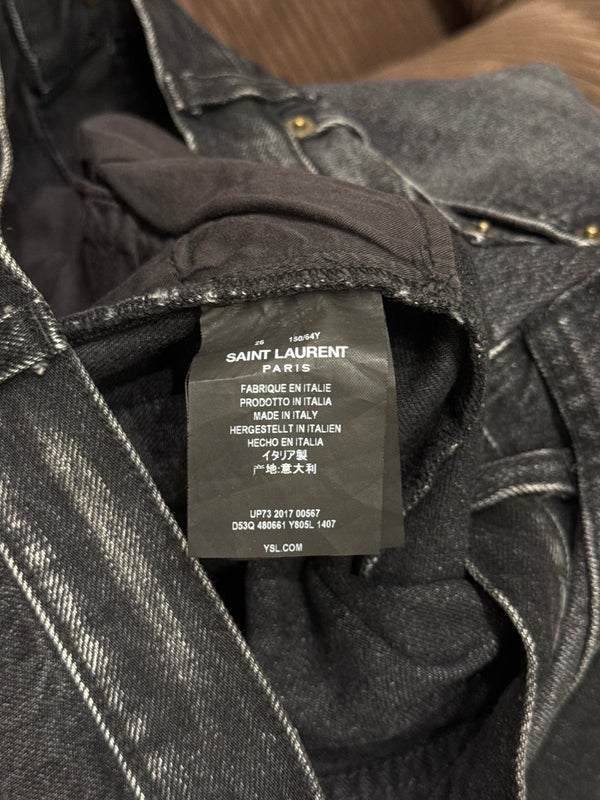 2017 Saint Laurent “D18” dark wash denim jeans