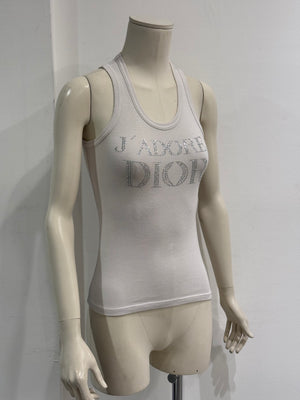 2005 Christian Dior by Galliani Swarovski J’adore tank top