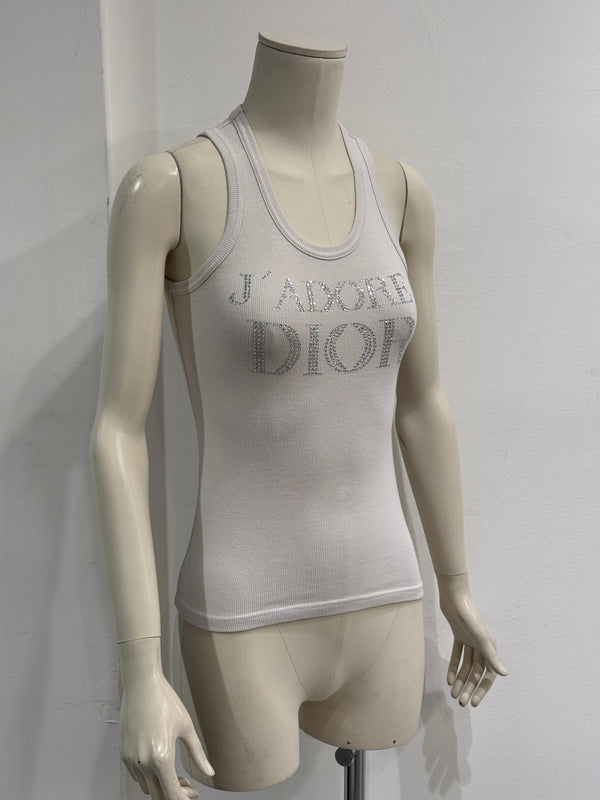 2005 Christian Dior by Galliani Swarovski J’adore tank top