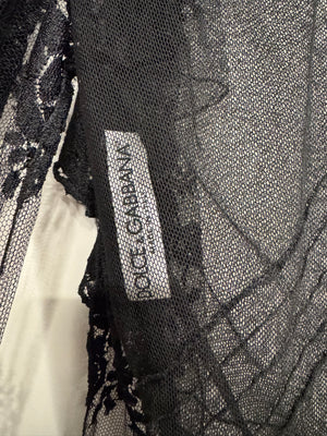 1998 Dolce & Gabbana sheer butterfly mesh top