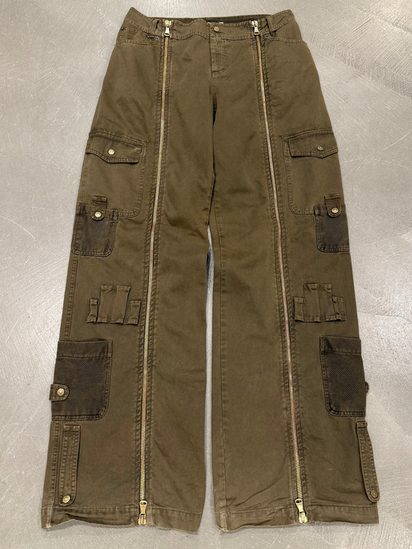 2003 Dolce & Gabbana multi pocket full zip utility cargo pants