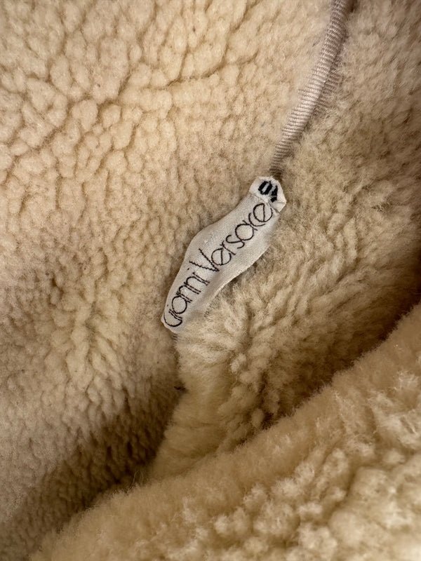 1980s Gianni Versace mainline white sheepskin