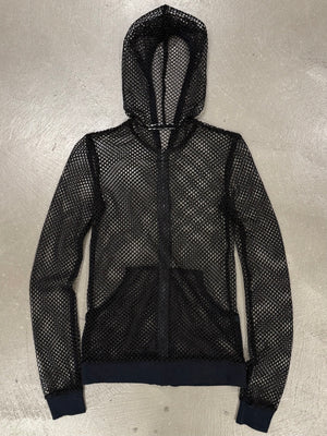 S/S2003 Dolce & Gabbana fishnet mesh hoodie