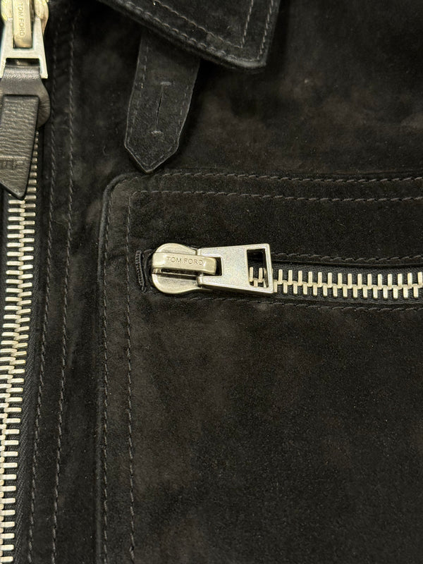 2020s Tom Ford suede biker leather jacket