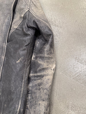 A/W2003 Dolce & Gabbana artisanal distressed sergeant leather jacket