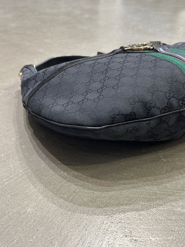 2000s Gucci GG canvas web hobo bag