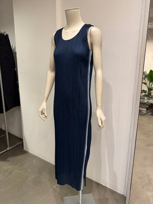 2000s Issey Miyake pleated stripe dress