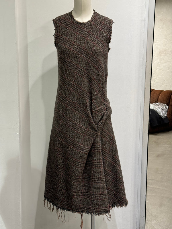 A/W2003 Junya Watanabe Comme des Garçons tweed runway asymmetrical dress