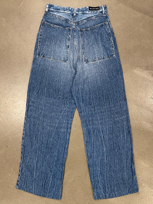 2020 Balenciaga trompe l'oeil faux jeans pants