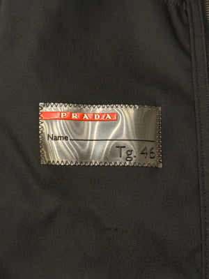 2000s Prada hybrid nylon jacket with leather trim
