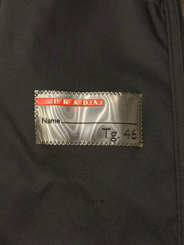 2000s Prada hybrid nylon jacket with leather trim