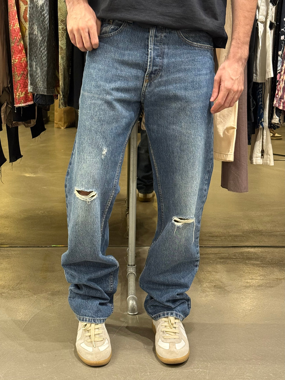 2000s Dries Van Noten distressed jeans