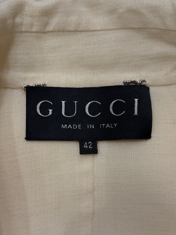 1996 Gucci by Tom Ford caban linen coat