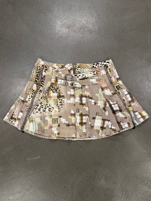 2000s Cavalli printed mini skirt