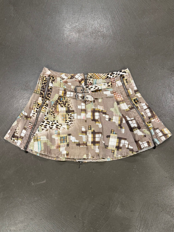 2000s Cavalli printed mini skirt