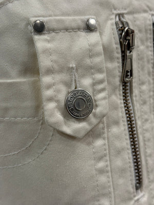 S/S2004 Dsquared2 white cargo zipper top