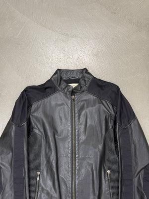 S/S2005 Emporio Armani leather panelled biker jacket