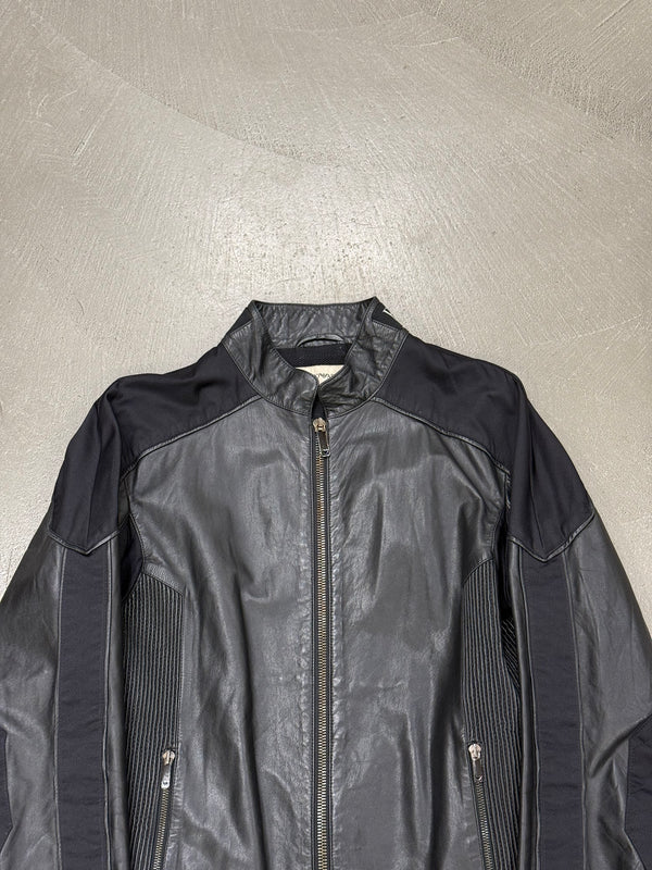 S/S2005 Emporio Armani leather panelled biker jacket