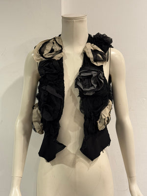 S/S2005 Comme des Garçons 3D floral appliqué vest
