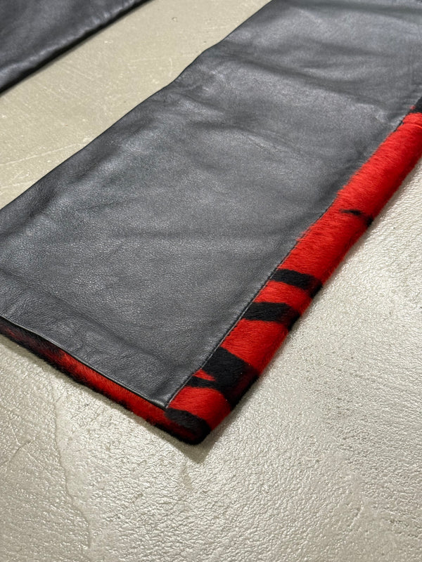 2000s Cavalli hybrid tiger leather pants
