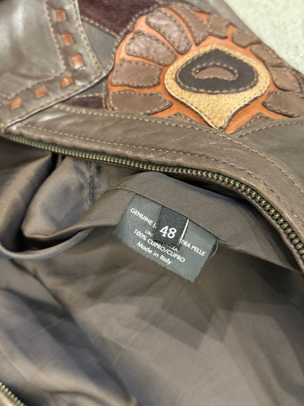 S/S2004 Gucci by Tom Ford runway western patchwork leather jacket