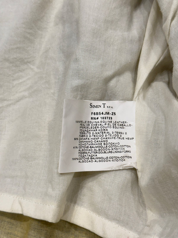 2000s Armani horse leather hybrid bomber jacket
