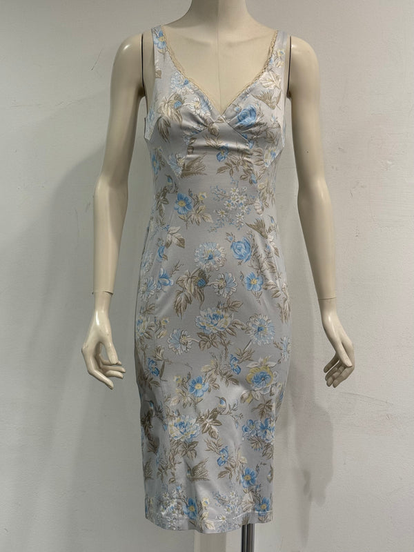 2000s Dolce & Gabbana floral print midi dress
