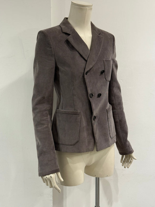 2010 Balenciaga by Nicolas Ghesquière asymmetric double breasted blazer