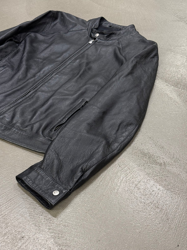 2000s Versace leather jacket