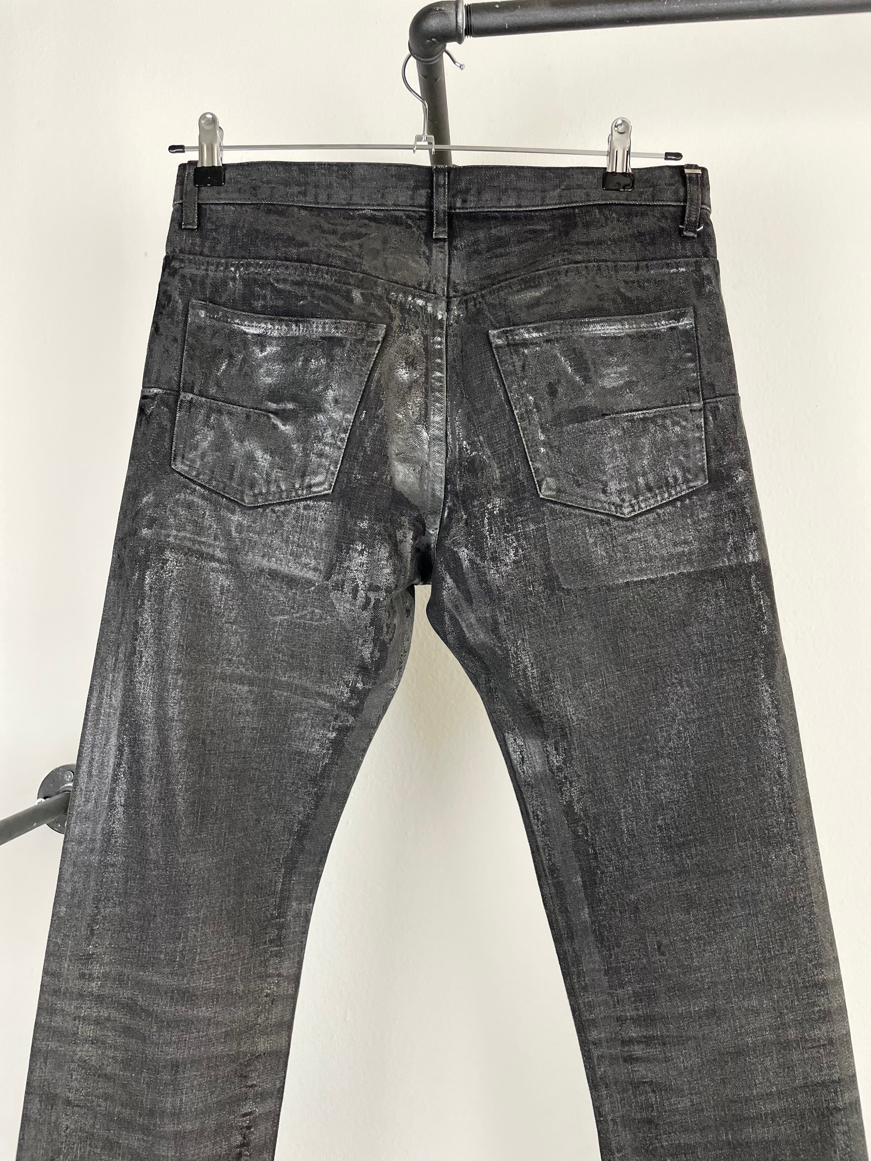 waxed straight denim homme似 hediboy AW2003 Dior by Hedi Slimane waxed jeans