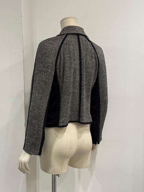 2000s Gianfranco Ferré paneled tweed jacket
