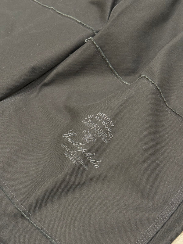 A/W2019/2020 Raf Simons black wide-leg adjustable trousers