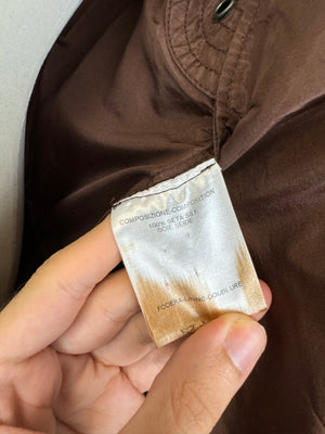 F/W 2002 Gucci by Tom Ford Brown Silk Baggy Kimono Jacket