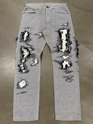 2000s Issey Miyake A-POC distressed pants