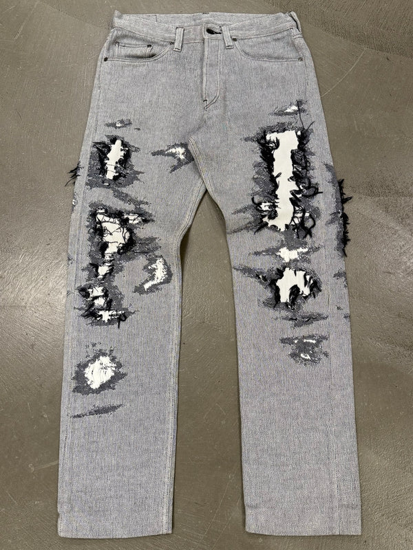 2000s Issey Miyake A-POC distressed pants