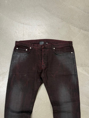 2000s Dior faded red jeans
