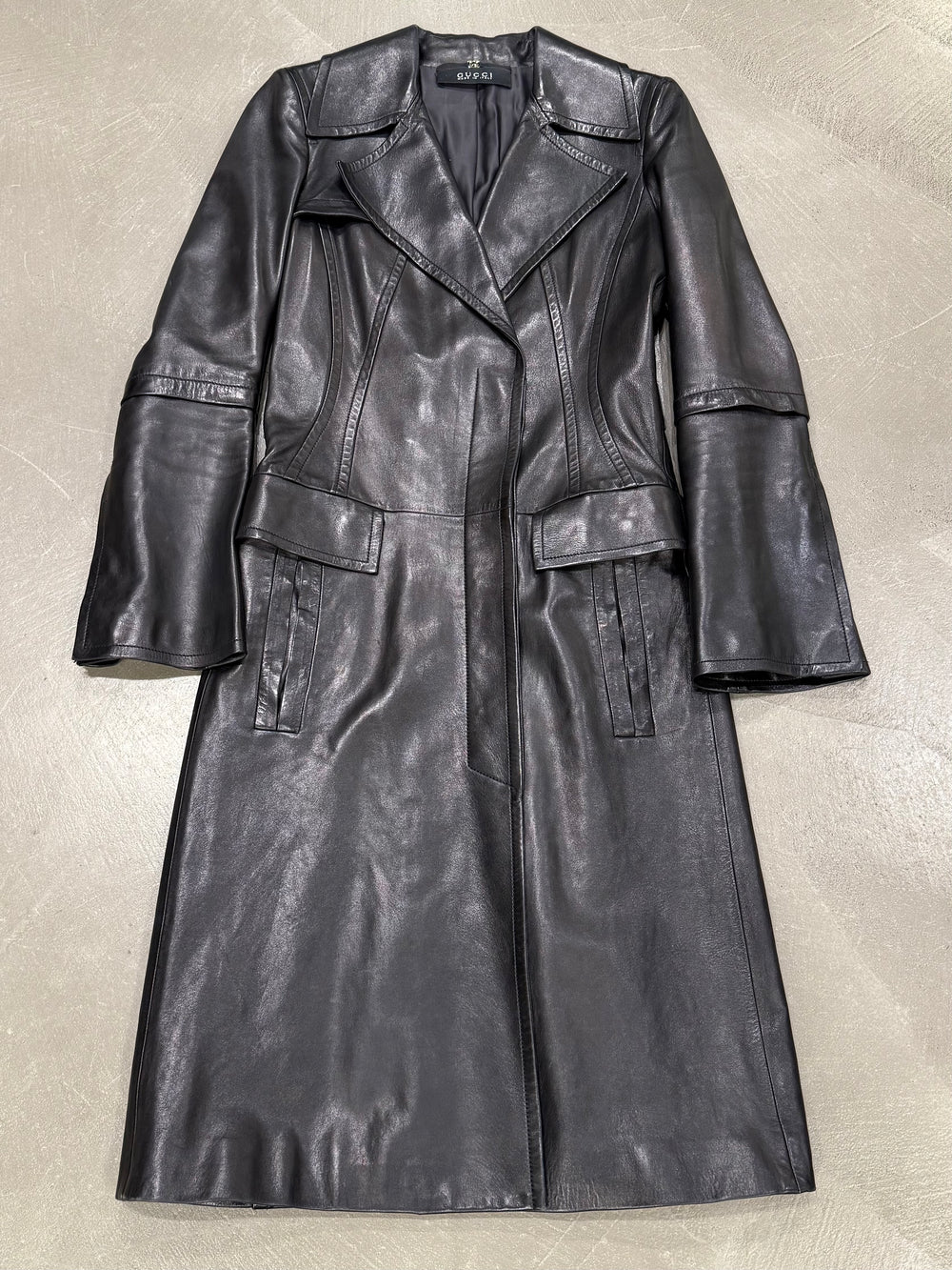 2004 Gucci by Tom Ford leather trench coat