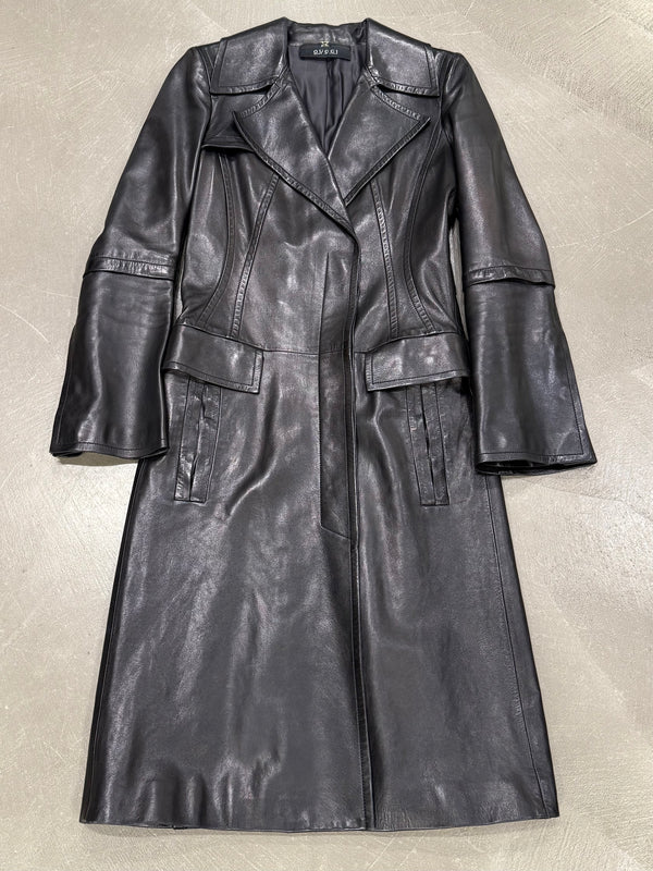 2004 Gucci by Tom Ford leather trench coat