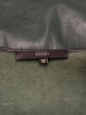 1999 Gucci by Tom Ford runway ruched leather jacket
